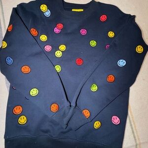 Market Colorful Smiley Face Unisex Sweater